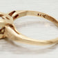 Antique 0.50ct Diamond Solitaire Ring | Square Bezel Set - 14k Yellow Gold