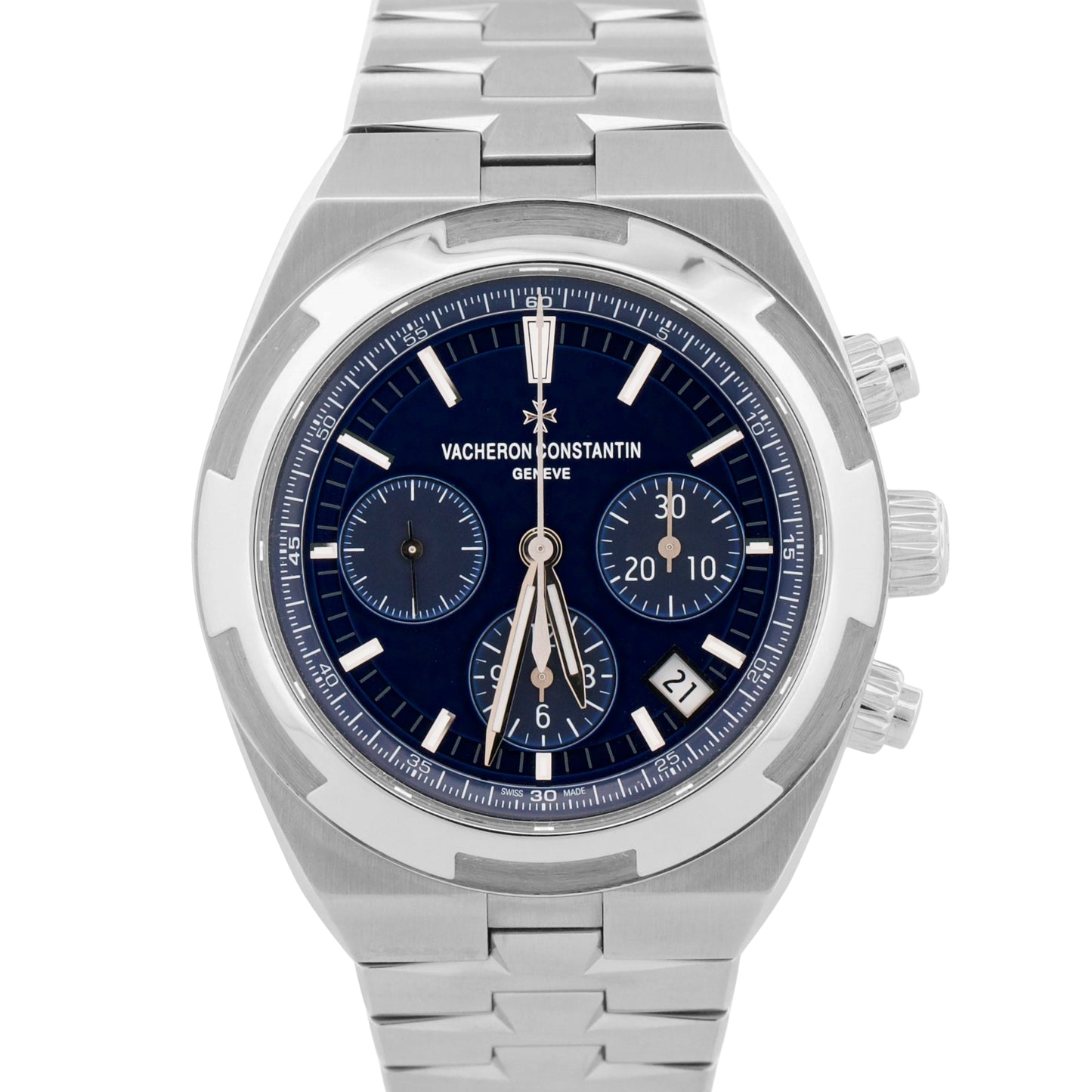 2019 PAPERS Vacheron Constantin Overseas BLUE Steel 42mm 5500V/110A-B148 BOX
