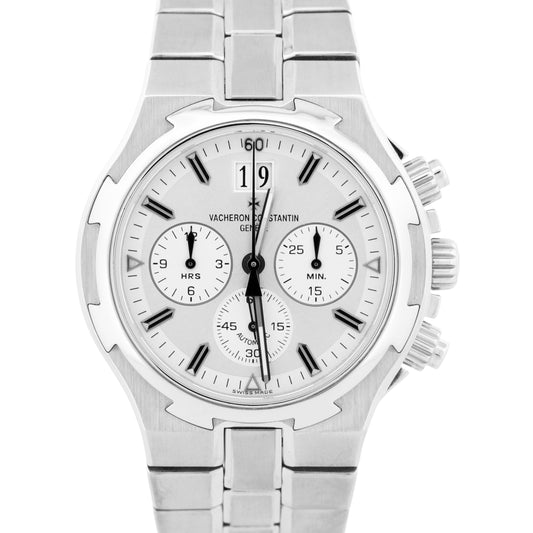 MINT Vacheron Constantin Overseas Chronograph SILVER 42mm Stainless 49150 Watch