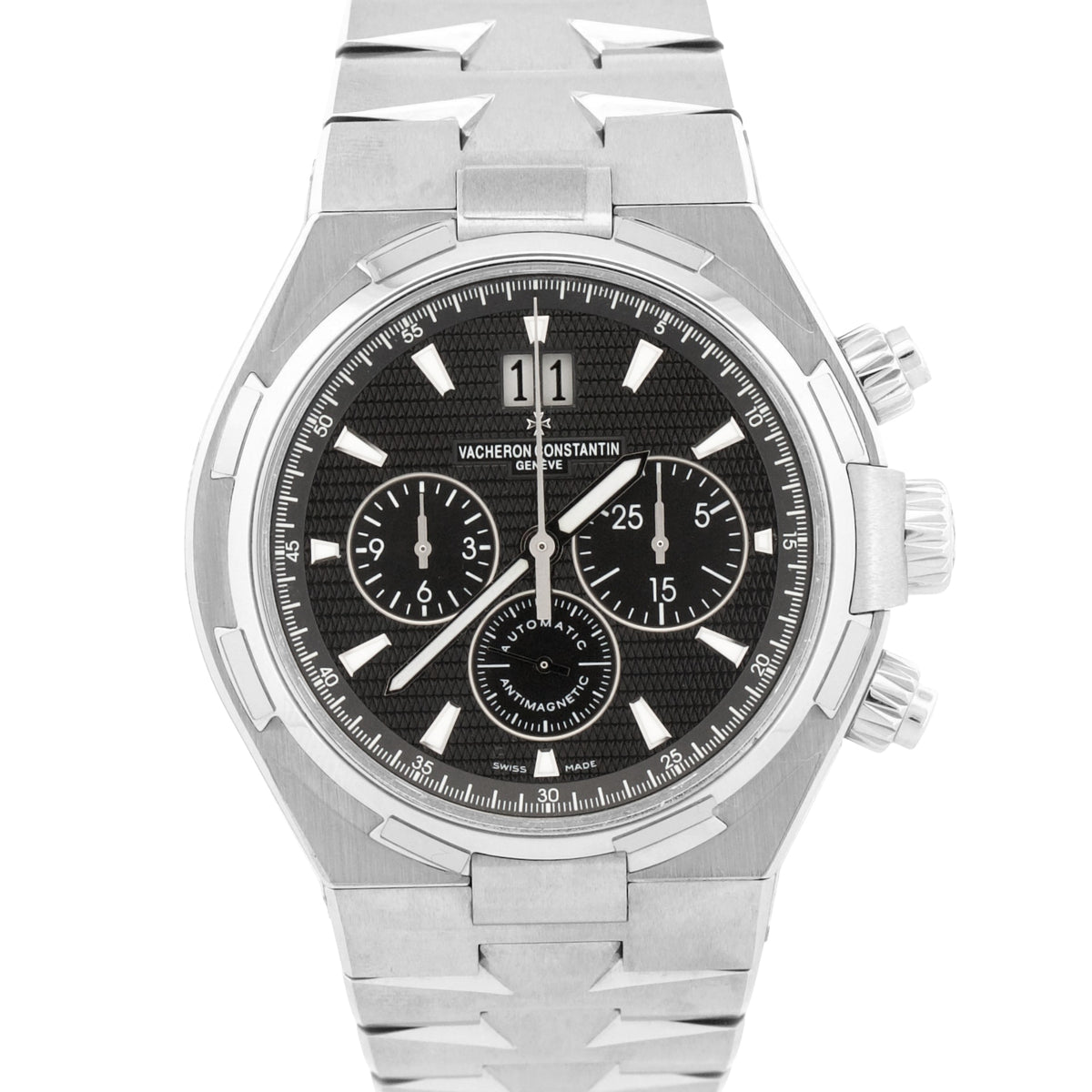 Vacheron Constantin Overseas 49150 Chronograph Black 42mm Steel Box Papers