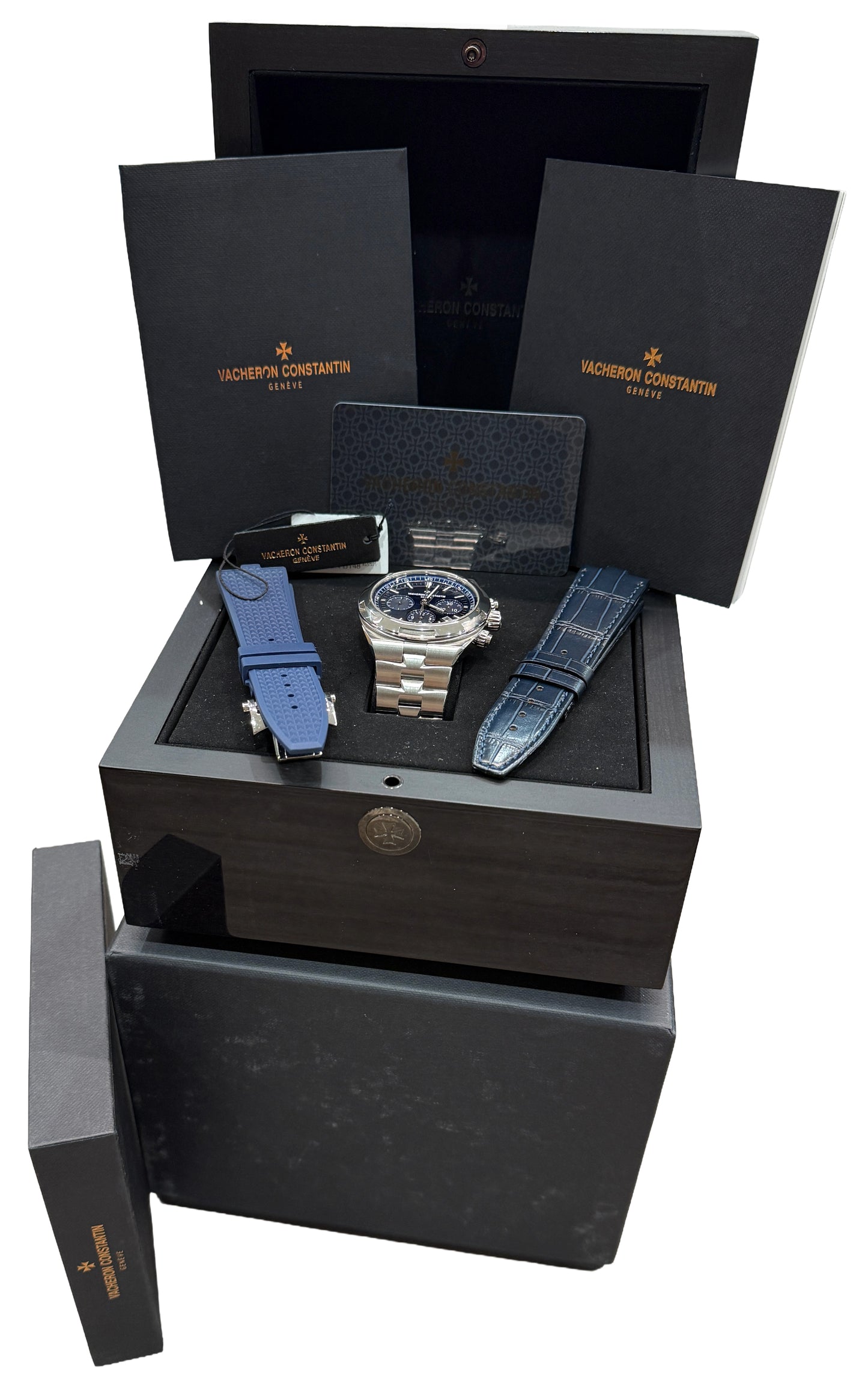 2019 PAPERS Vacheron Constantin Overseas BLUE Steel 42mm 5500V/110A-B148 BOX