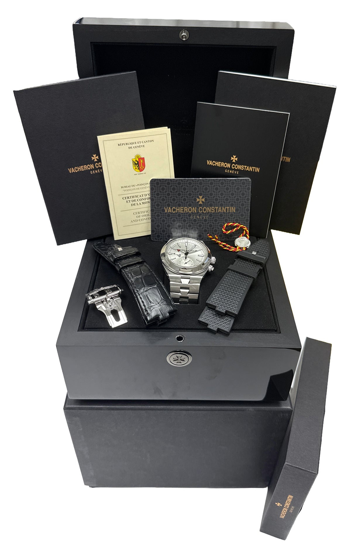 2020 Vacheron Constantin Overseas Dual Time 7900V Silver 41mm Watch Box Papers