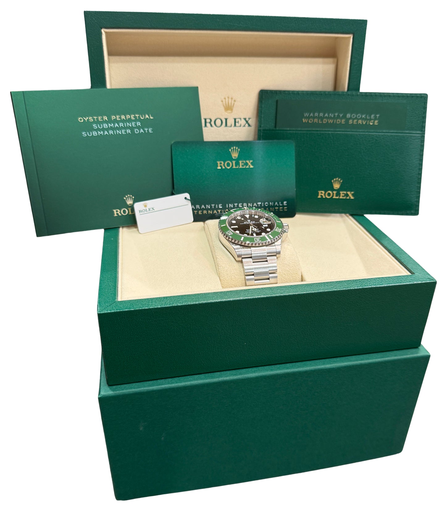 2025 PAPERS Rolex Submariner 41mm GREEN KERMIT Steel Ceramic 126610 LV BOX