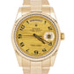 Rolex Day-Date President FAT BUCKLE Champagne WAVE 18K Gold REHAUT 36mm 118238