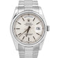 Rolex Day-Date President 36mm SILVER 18K White Gold Fluted Watch 118239