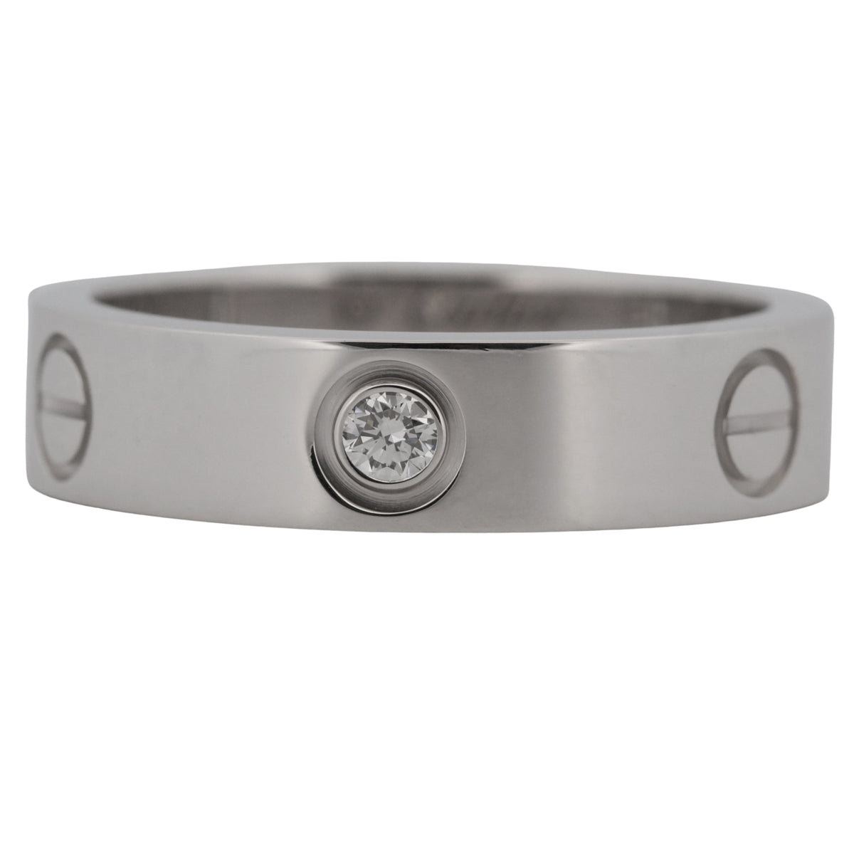 Cartier Love Ring Size 60 Diamond 18K White Gold Box