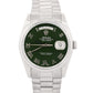 2000 Rolex Day-Date President 118239 Green Roman 18K White Gold 36mm Watch