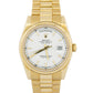 Rolex Day-Date President WHITE 18K Yellow Gold Fluted 36mm 118238 Watch BOX
