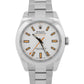 Rolex Milgauss WHITE Orange Stainless Steel 40mm Automatic Oyster 116400 Watch