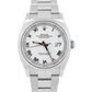 Rolex DateJust 36 WHITE ROMAN 18K Gold Stainless Fluted OYSTER 126234 36mm Watch