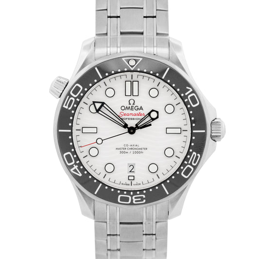2024 PAPERS Omega Seamaster Diver 300M 42mm WHITE WAVE 210.30.42.20.04.001 BOX