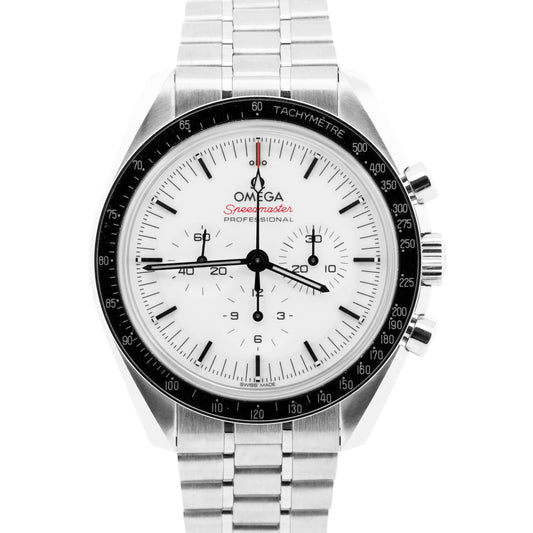 MINT 2024 PAPERS Omega Speedmaster Moonwatch WHITE 42mm 310.30.42.50.04.001 BOX