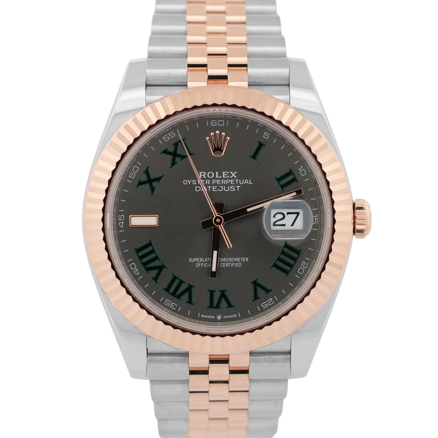 2025 PAPERS Rolex DateJust 41mm WIMBLEDOM Rhodium 18K Steel JUBILEE 126331 BOX