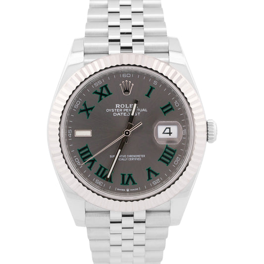 2023 PAPERS Rolex DateJust 41 WIMBLEDON 18K Gold 41mm JUBILEE 126334 Watch BOX