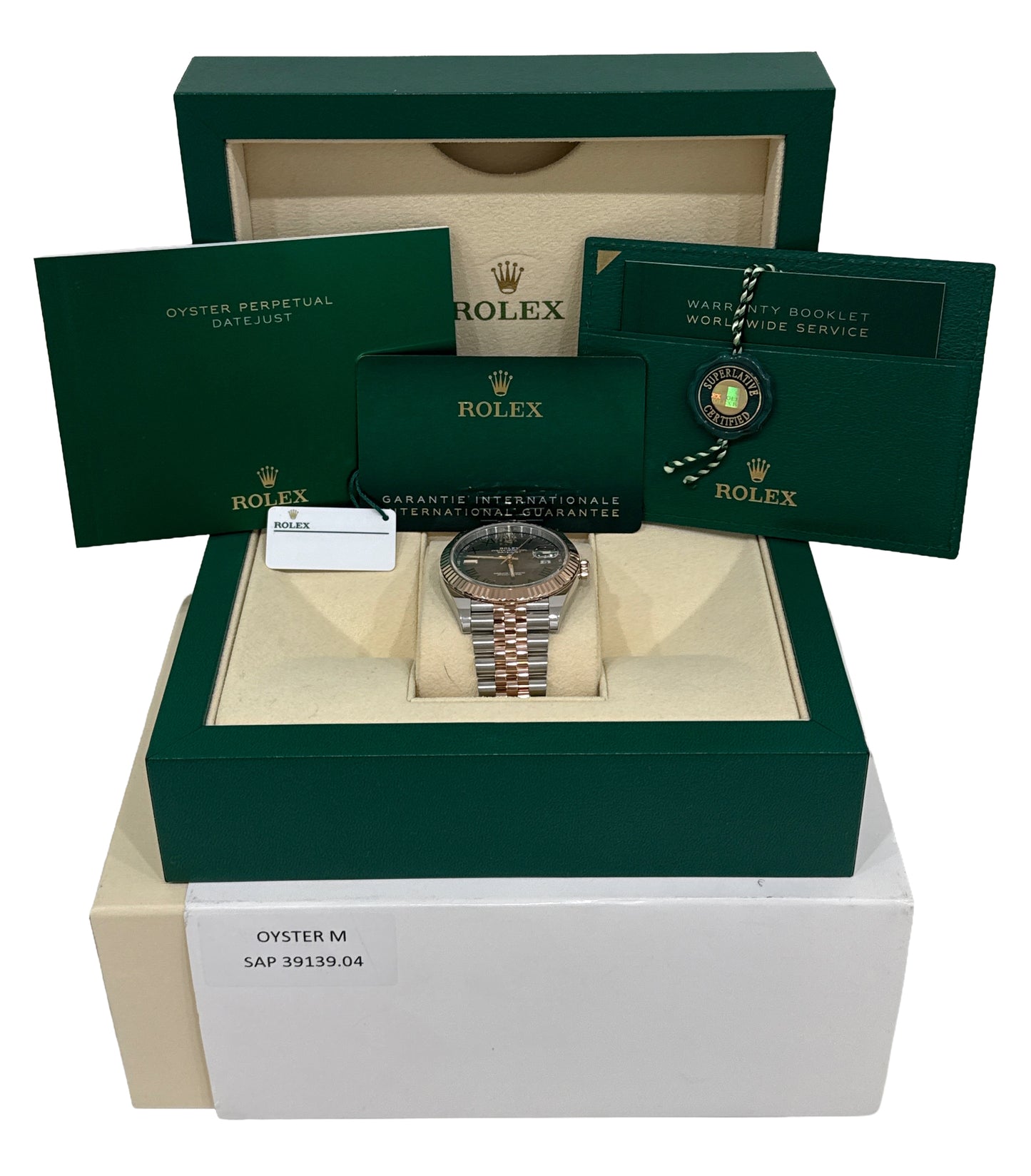2021 PAPERS Rolex DateJust 41mm WIMBLEDON Steel 18K Rose Gold JUBILEE 126331 BOX