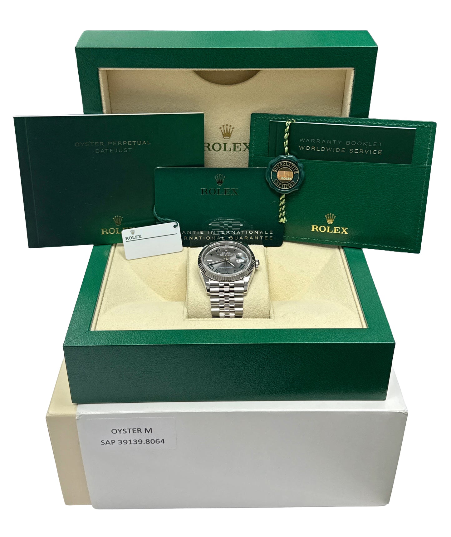 2024 PAPERS Rolex DateJust WIMBLEDON 36mm Steel 18K Gold JUBILEE 126234 BOX