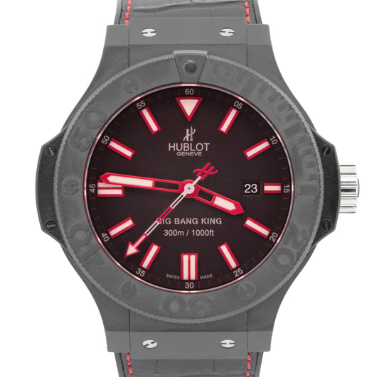 PAPERS Hublot Big Bang 48mm Black Red Titanium Ceramic 322.CI.1123.GR Watch BOX