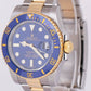 MINT 2018 PAPERS Rolex Submariner Ceramic 40mm Two-Tone Sunburst Blue 116613 BOX