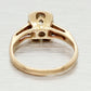 Antique 0.50ct Diamond Solitaire Ring | Square Bezel Set - 14k Yellow Gold