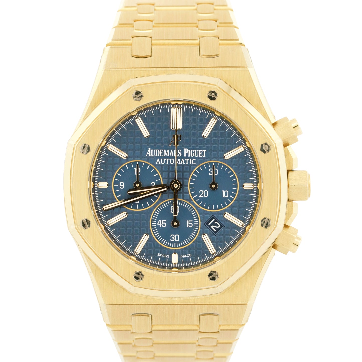 2017 Audemars Piguet Royal Oak 41mm Blue 18K 26320BA.OO.1220BA.02 Box Papers