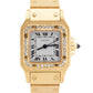 Ladies Cartier Santos WHITE ROMAN DIAMOND 18K Yellow Gold Automatic 24mm 8170