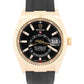 2023 Rolex Sky-Dweller BLACK 18K Yellow Gold Rubber OYSTERFLEX 42mm 336238 BOX