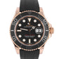 Rolex Yacht-Master BLACK 18K Rose Gold OYSTERFLEX Rubber Everose 40mm 116655