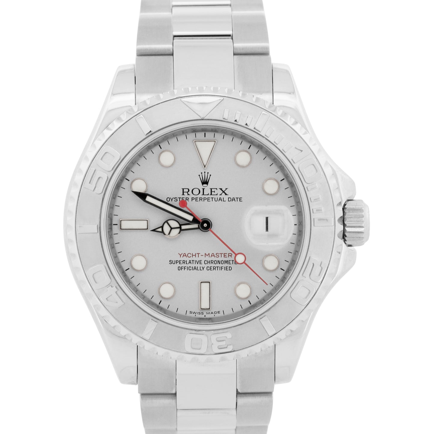 Rolex Yacht-Master PLATINUM Stainless Steel REHAUT 40mm Oyster YM1 Watch 16622