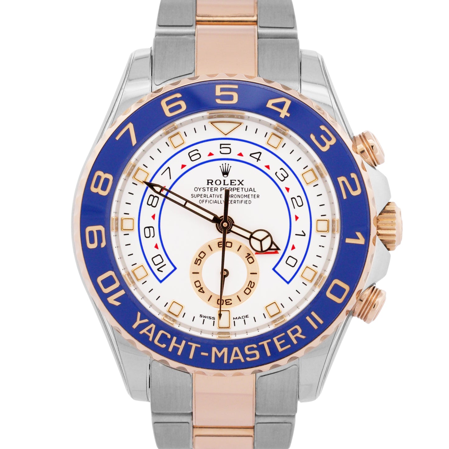 2023 PAPERS Rolex Yacht-Master II NEW HANDS Steel 18K Rose Gold 44mm 116681 BOX