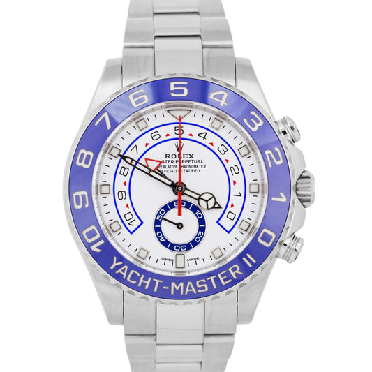 MINT Rolex Yacht-Master II 44mm NEW HANDS Blue Ceramic Regatta 116680 Watch