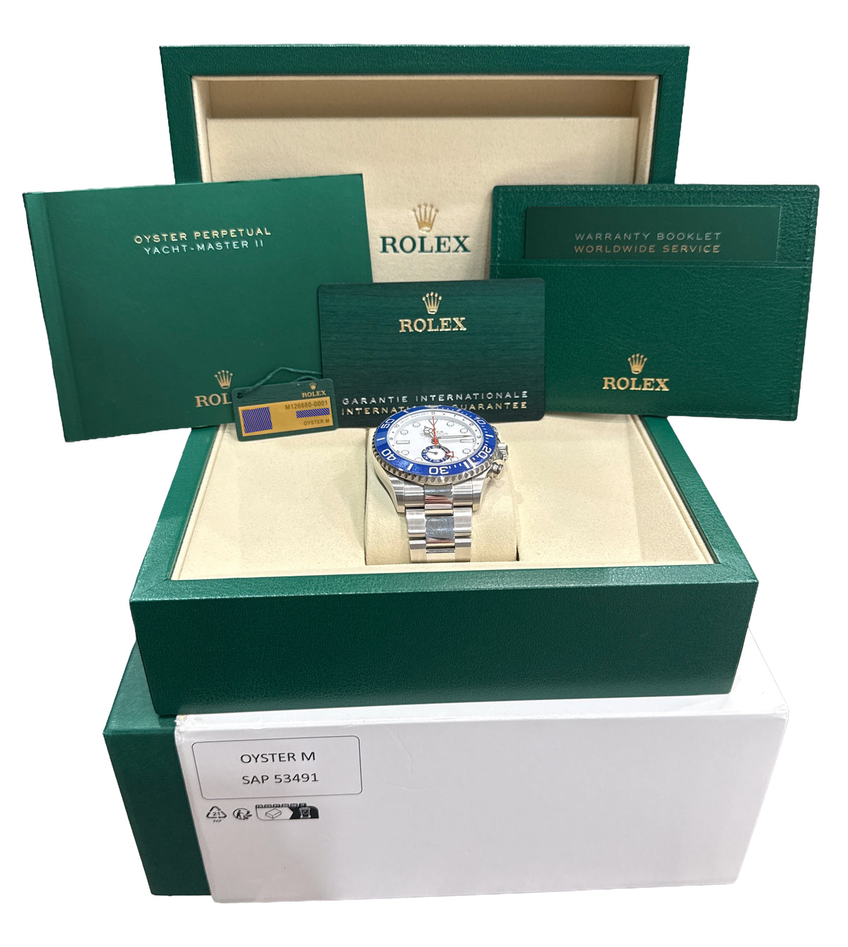 New Sept 2026 Rolex Yacht-Master II 126680 White Steel 44mm Watch Box Papers