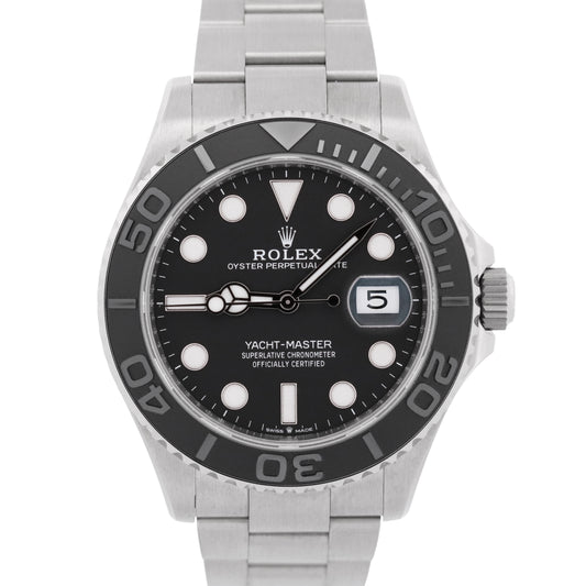 New 2025 Rolex Yacht-Master 226627 Titanium Black Ceramic 42mm Watch Box Papers