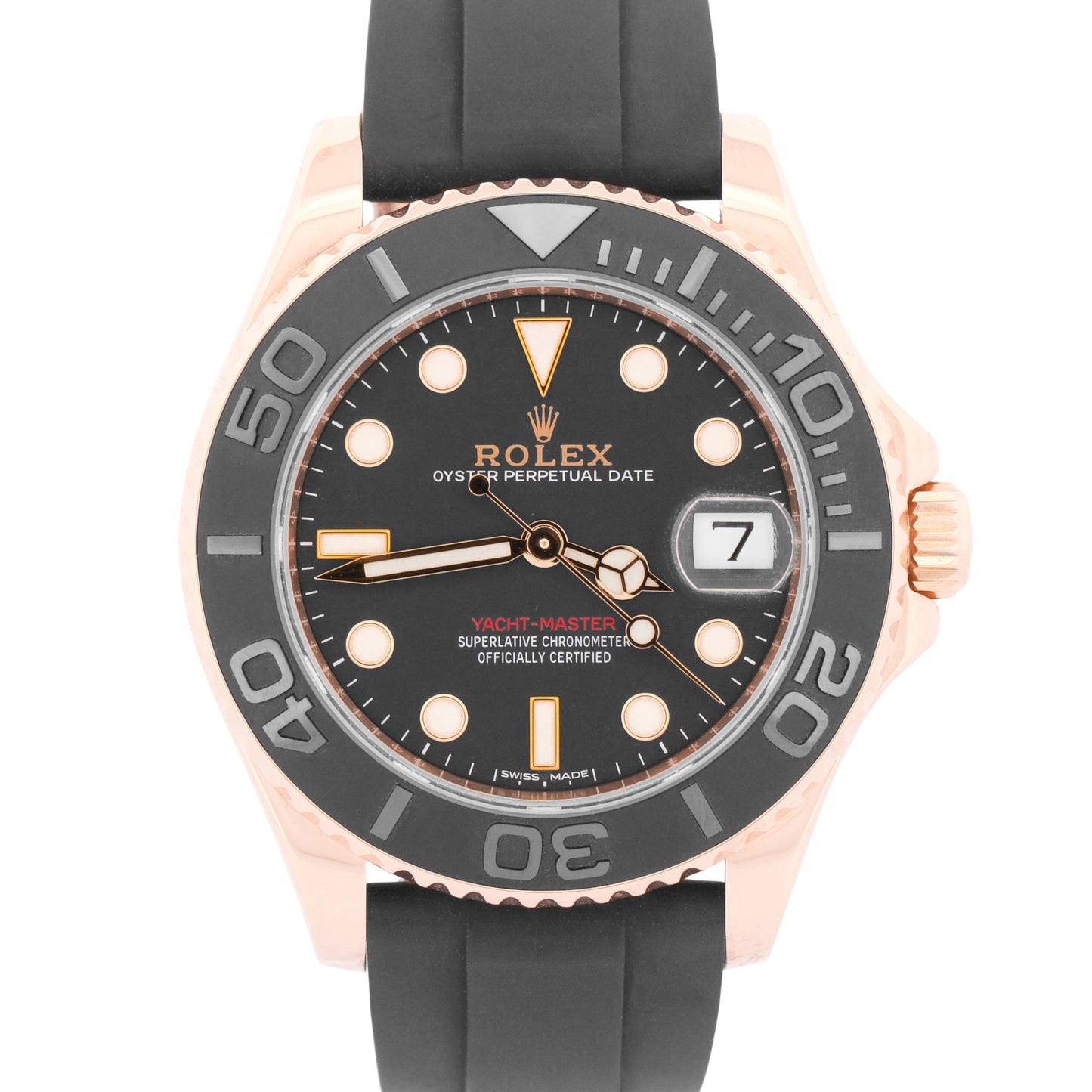 MAR. 2026 RSC PAPERS Rolex Yacht-Master 18K Rose Gold Oysterflex 37mm 268655 BOX