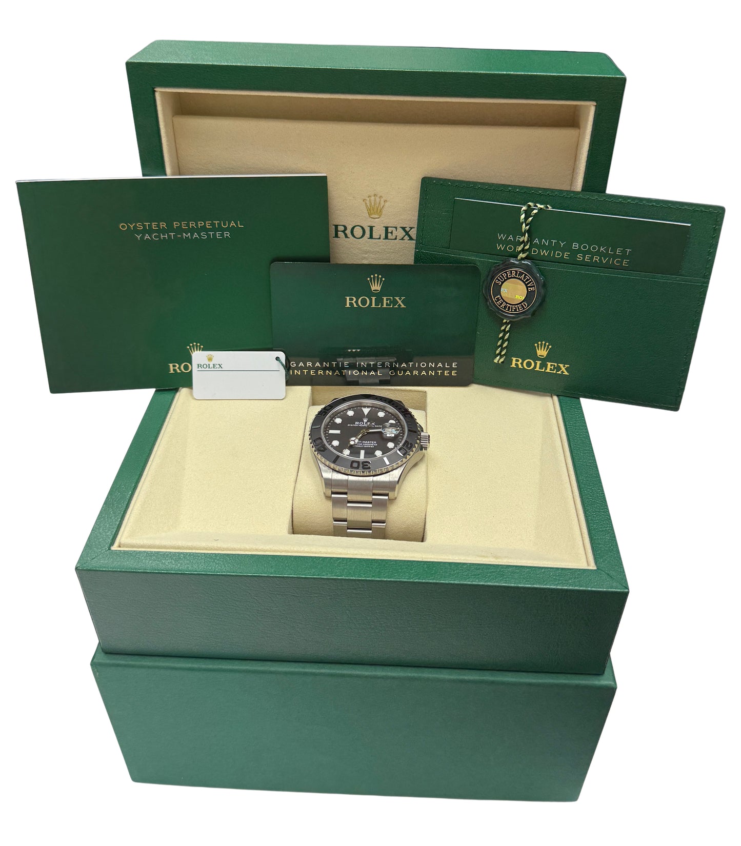 New 2025 Rolex Yacht-Master 226627 Titanium Black Ceramic 42mm Watch Box Papers