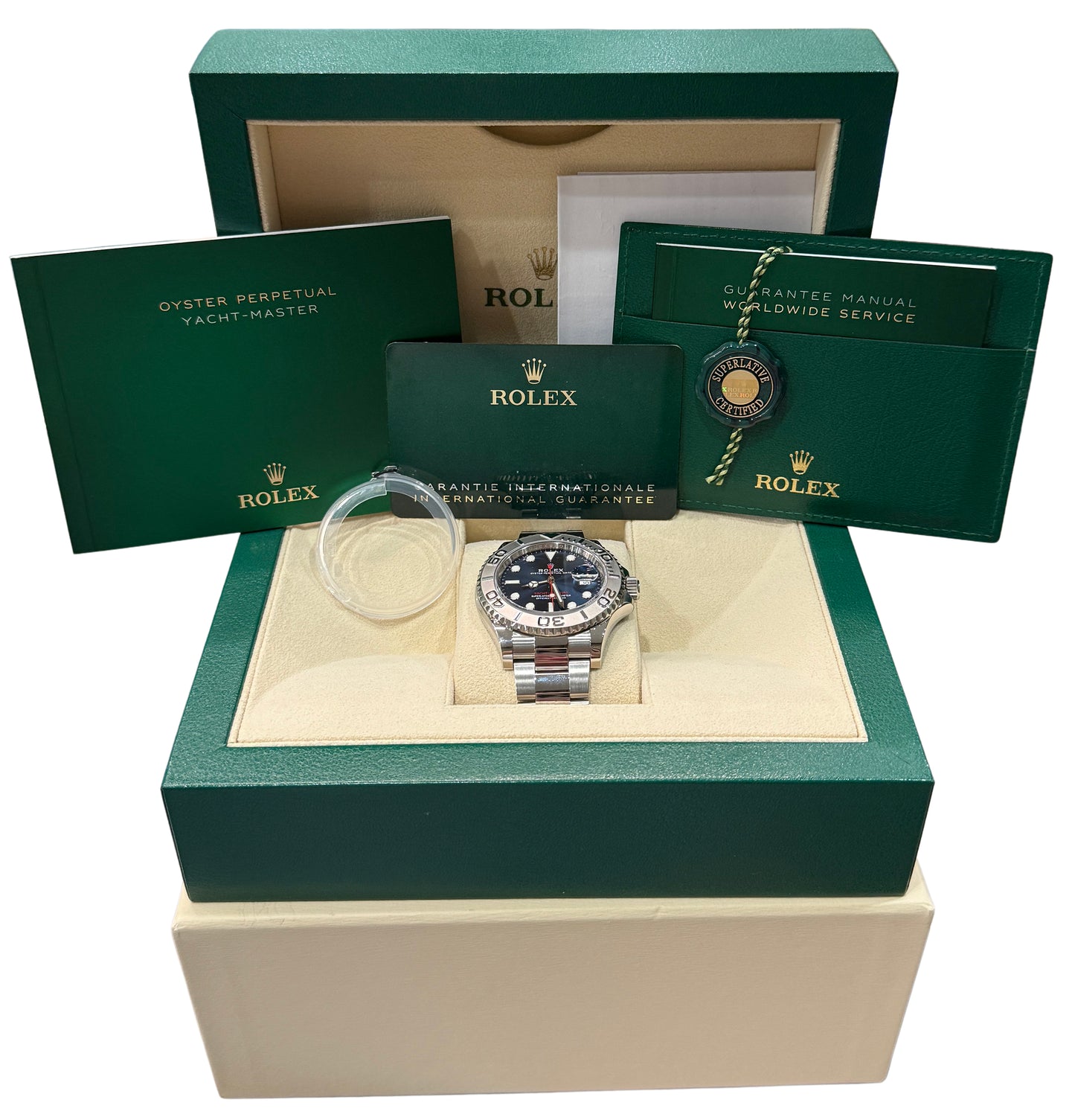 2021 Rolex Yacht-Master 126622 Blue Stainless Steel Platinum 40mm YM1 Box Papers