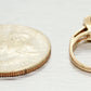 Antique 0.50ct Diamond Solitaire Ring | Square Bezel Set - 14k Yellow Gold