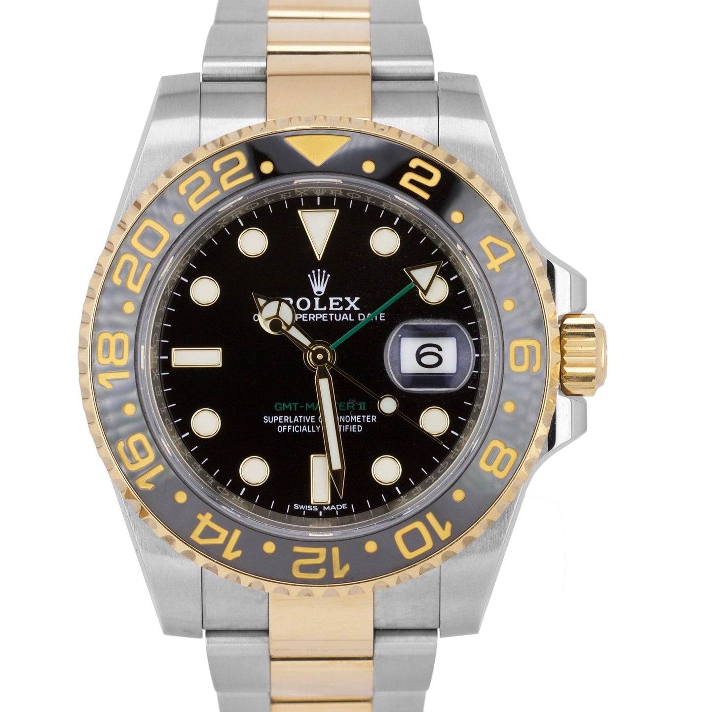 Rolex GMT-Master II Ceramic 116713 Black Two-Tone 18K Stainless Date 40mm Watch
