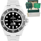 MINT NEW CARD Rolex Submariner 41mm No-Date Black Ceramic Watch 124060LN B+P