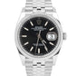 2020 Rolex DateJust Black 36mm Fluted 18K Gold JUBILEE Steel Watch 126234 B&P