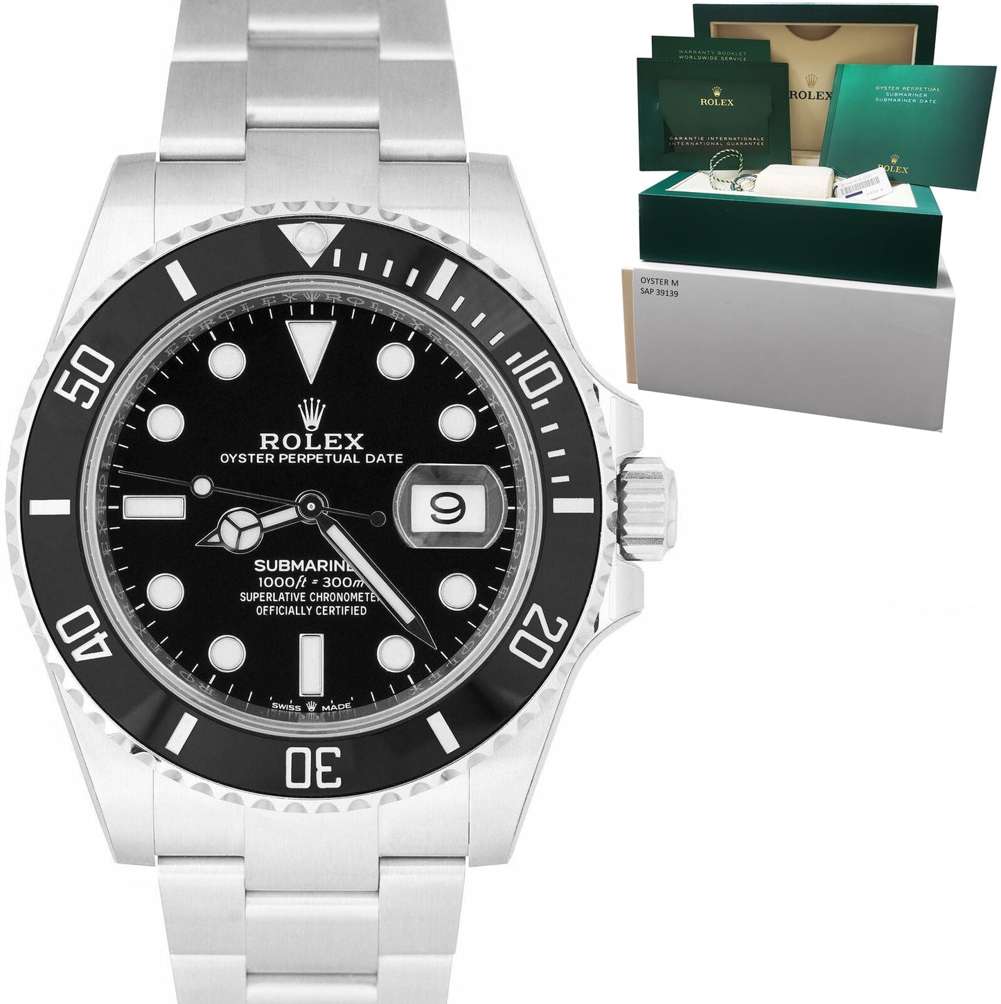 NEW DEC. 2022 Rolex Submariner 41 Date Steel Black Ceramic Watch 126610 LN