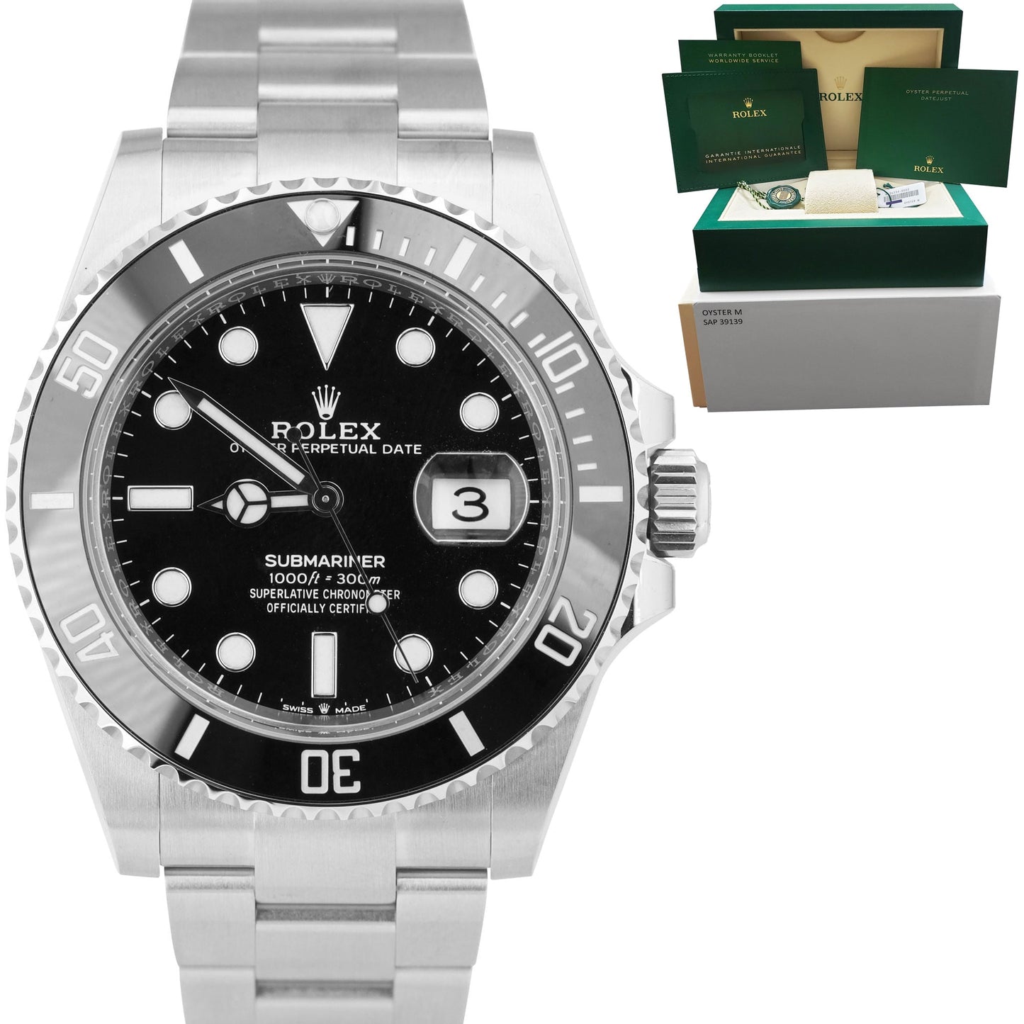 NEW DEC. 2022 Rolex Submariner Date Black Stainless Ceramic 126610 LN 41mm Watch