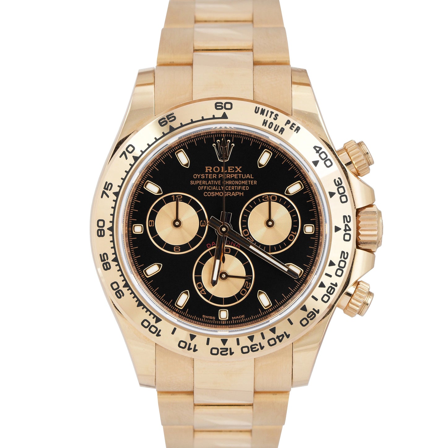 UNPOL. 2017 Rolex Daytona Cosmograph Black 40mm 18K Rose Gold Watch 116505 CARD