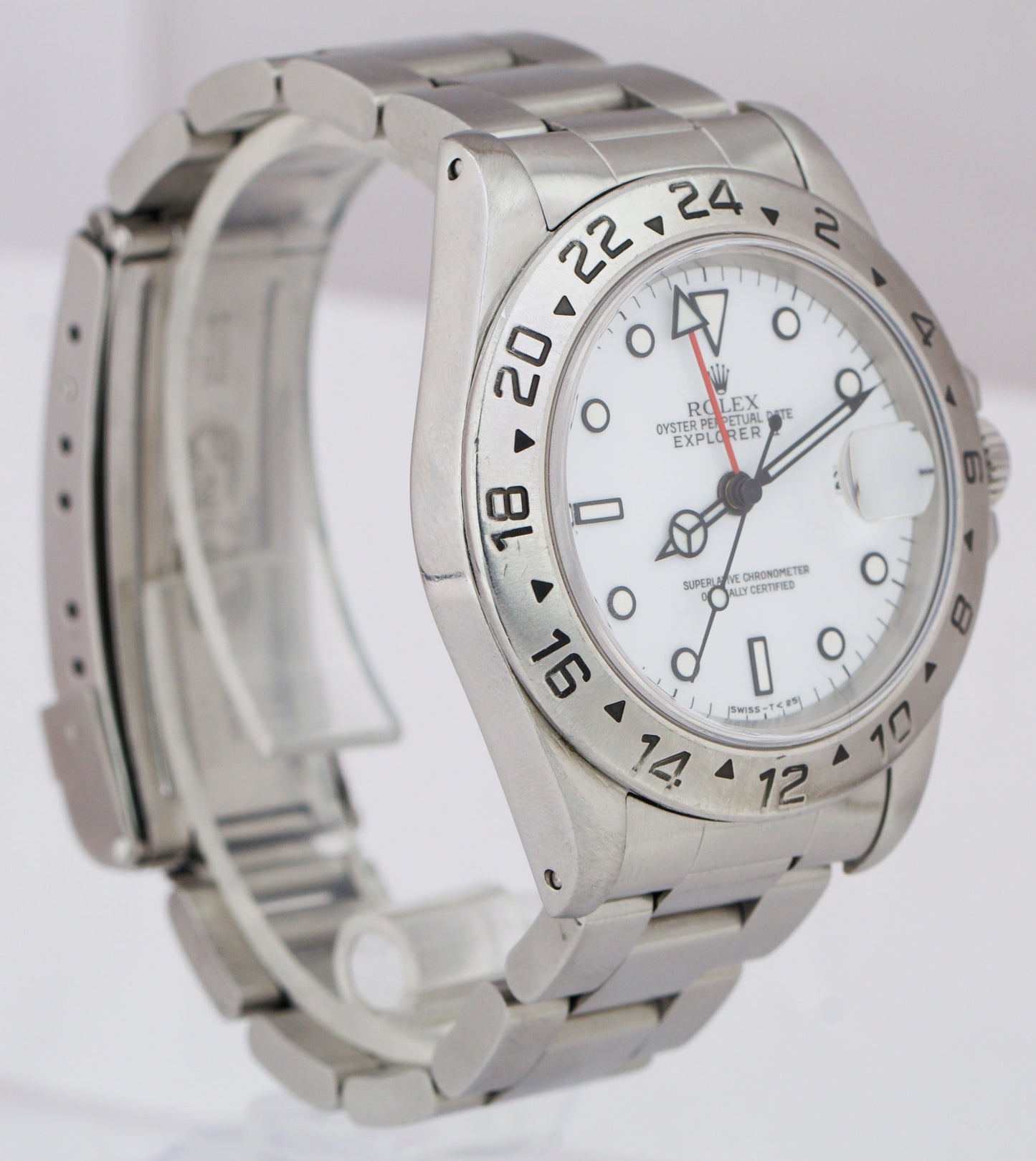 1997 Rolex Explorer II Polar White Stainless Automatic 40mm Watch 16570 B+P