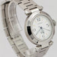 Cartier Pasha White Arabic 35mm Stainless Steel Automatic Date Watch 2475