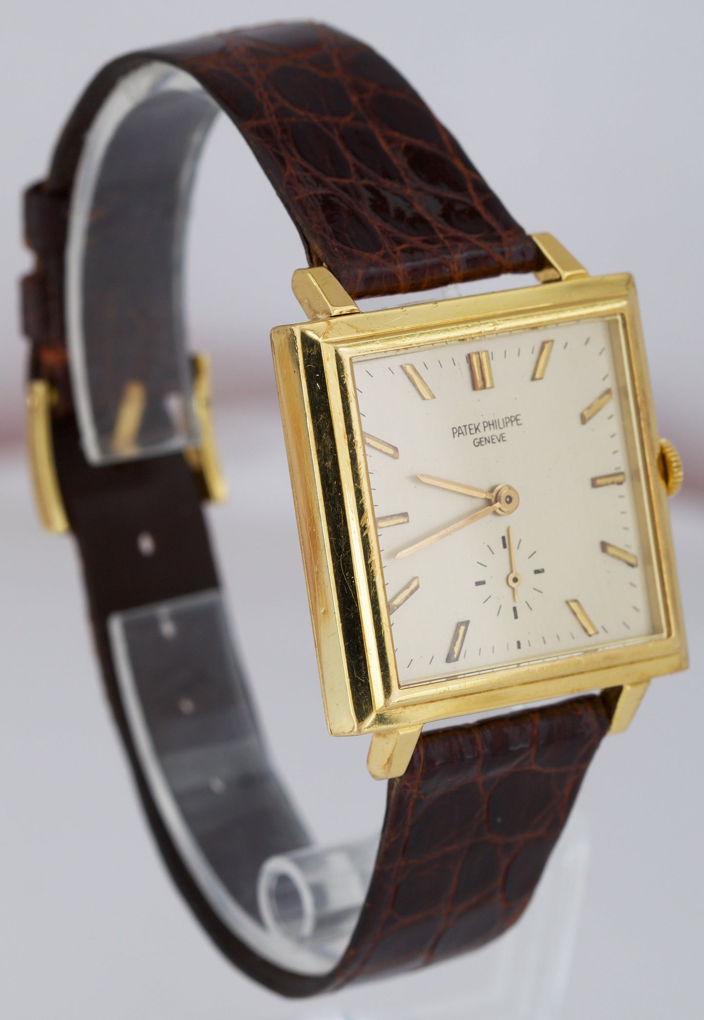 RARE 1966 Patek Philippe Gondolo Yellow Gold 30mm Square Automatic Watch 3485