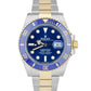 2022 Rolex Submariner Date 41mm Ceramic Two-Tone Steel Blue Watch 126613 LB CARD
