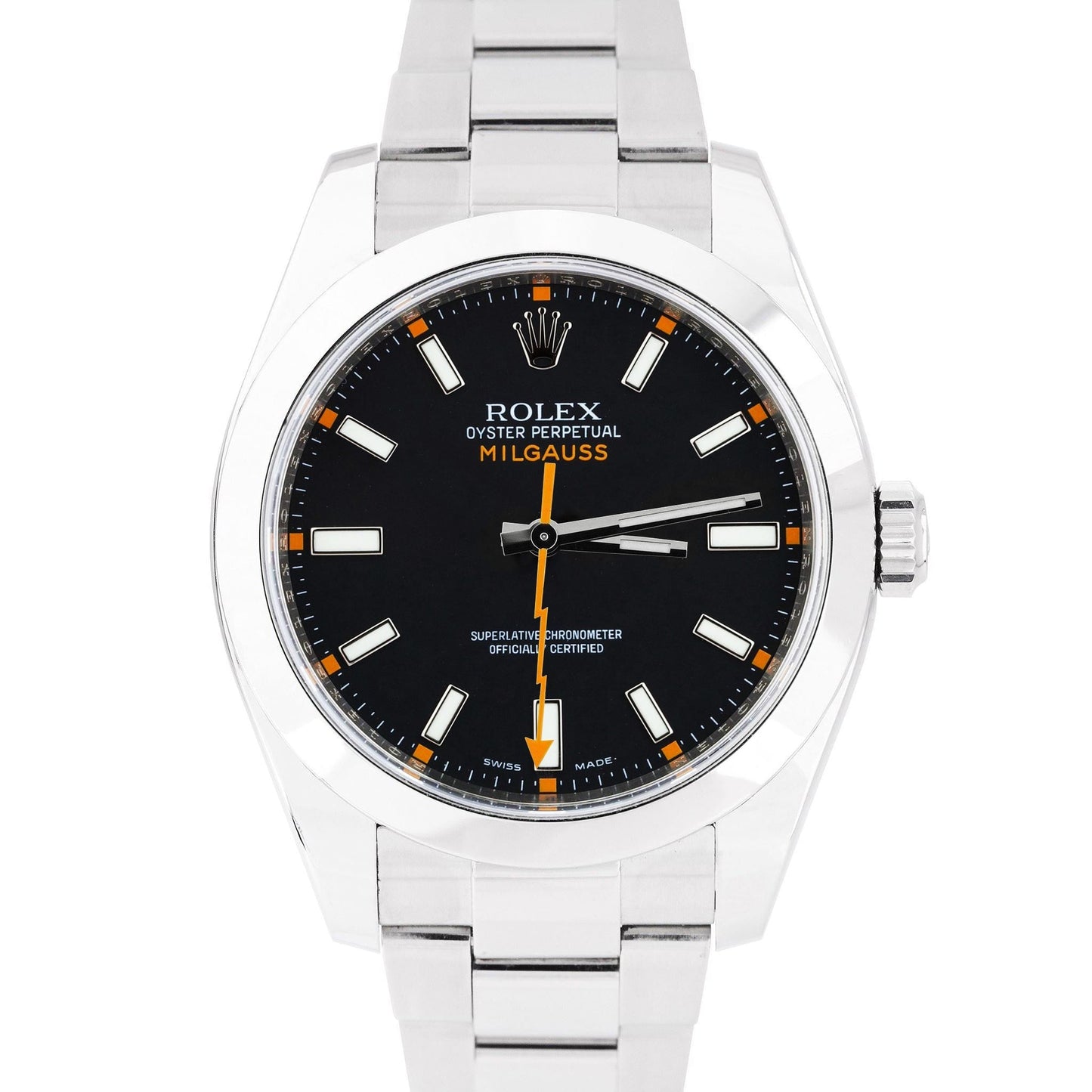Rolex Milgauss 116400 Anti-Magnetic Black Stainless Steel Oyster 40mm Watch
