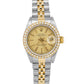 Rolex DateJust 26mm Two-Tone Gold DIAMOND Champagne TAPESTRY 69173 Jubilee Watch