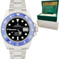 Rolex NEW CARD Submariner 41 Date BLUEBERRY White Gold Blue Watch 126619 LB B+P