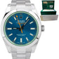 MINT Rolex Milgauss Z-Blue Green 40mm 116400 GV Stainless Steel  Watch CARD